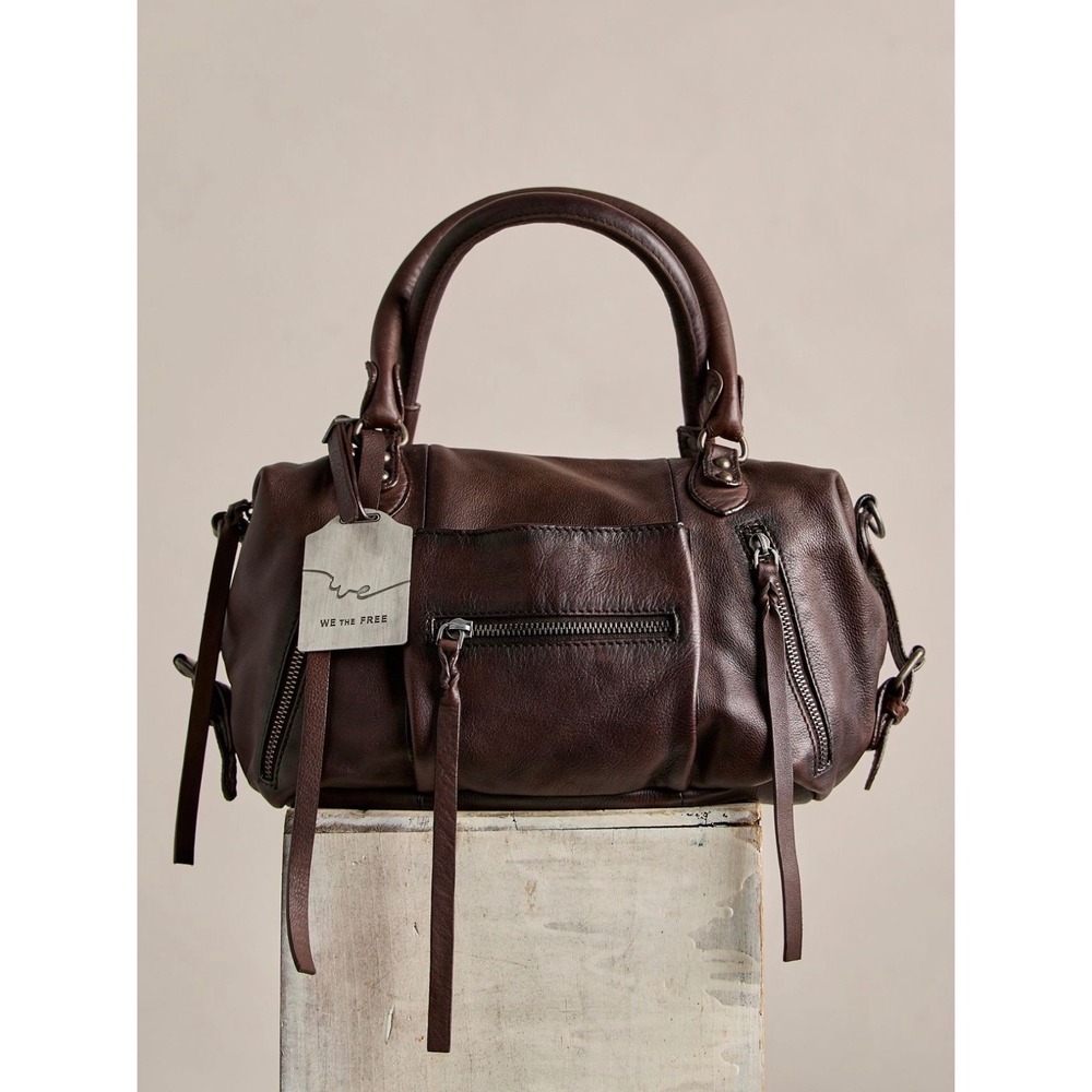 Iconic We The Free People Baby Emerson Tote Bag Brown NEW NWT Bitter Bark